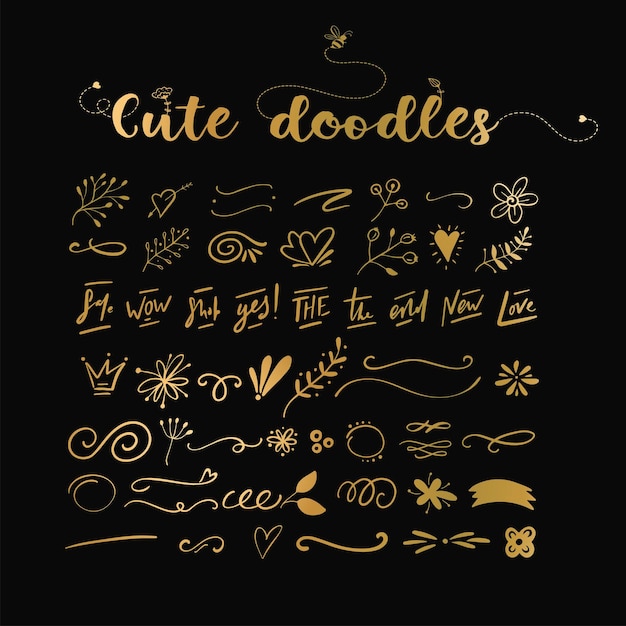 Vector handdrawn vector doodles