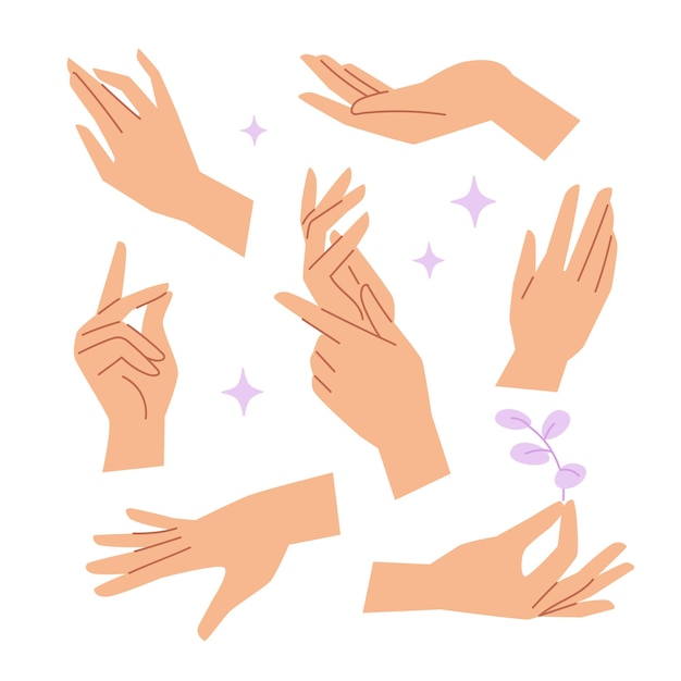 Vector hands_set