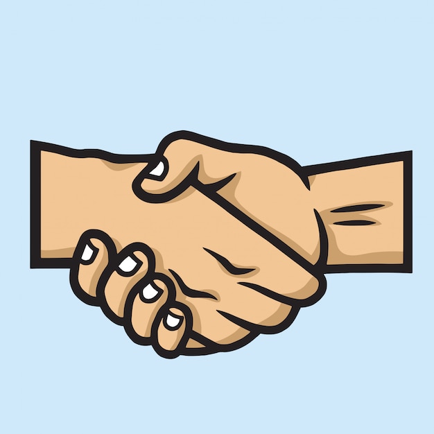 Handshake Icon Vector Cartoon