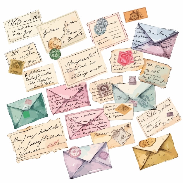 Handwritten_letters_with_stamps_and_postmarks