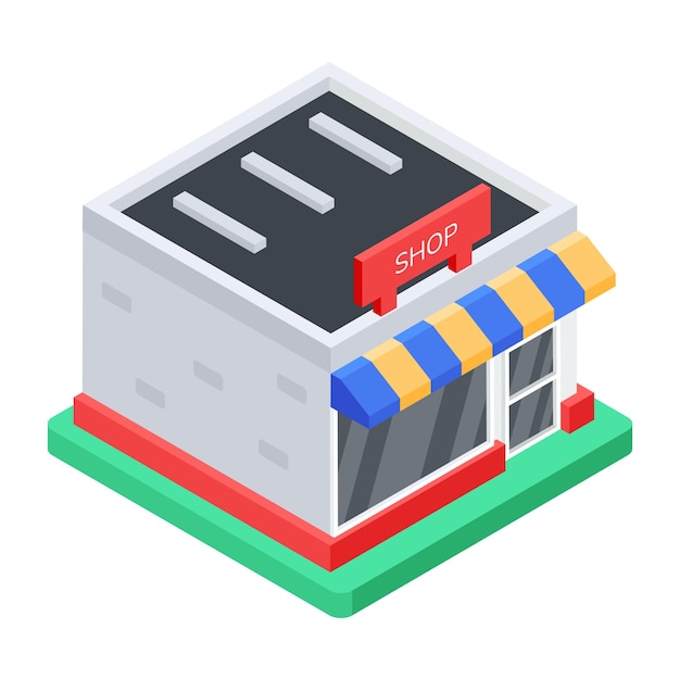 Vector handy isometric barber icon