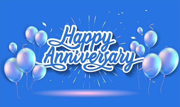 Vector happy anniversary banner design anniversary celebration vector