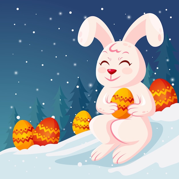 Happy Bunny Winter Easter