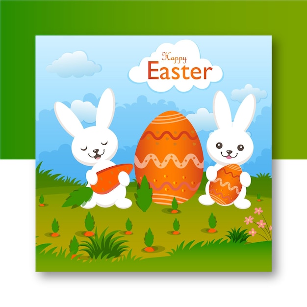 Happy easter illustration