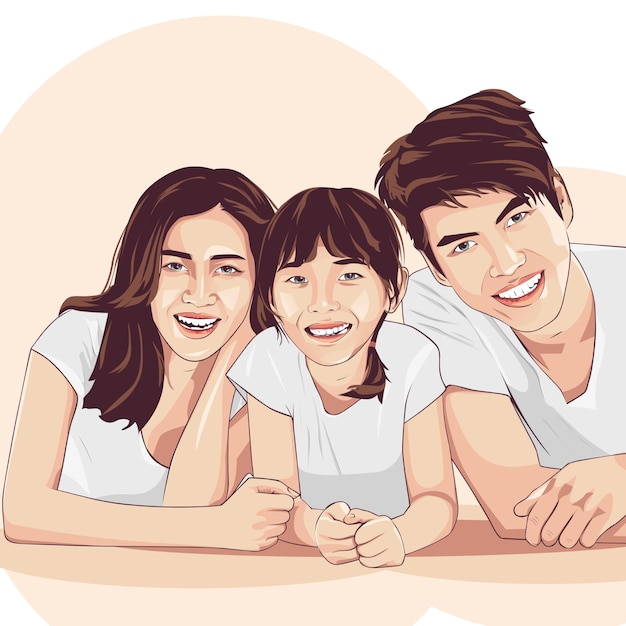 happy family vector