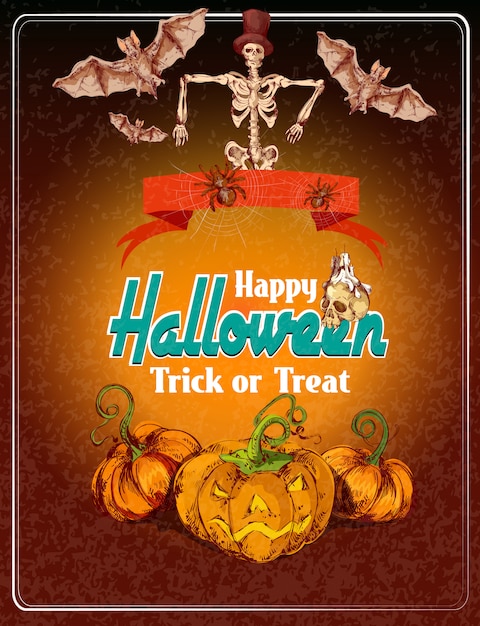 Happy Halloween colored poster