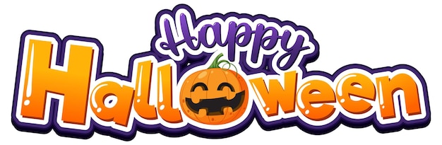 Happy halloween font logo