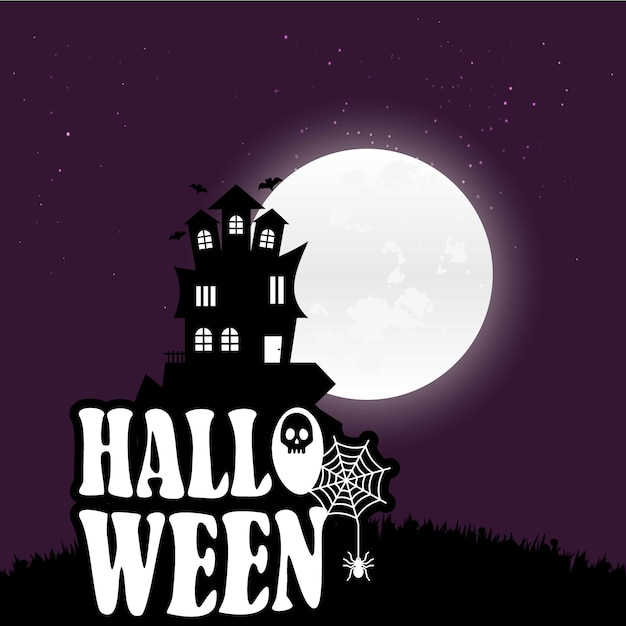 Happy Halloween scary Night background