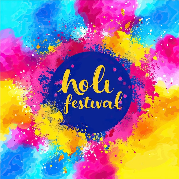 Vector happy holi wallpaper