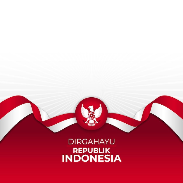 Happy Indonesia independence day background banner design