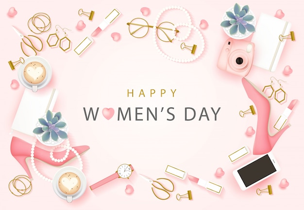 Happy International Women's Day background 