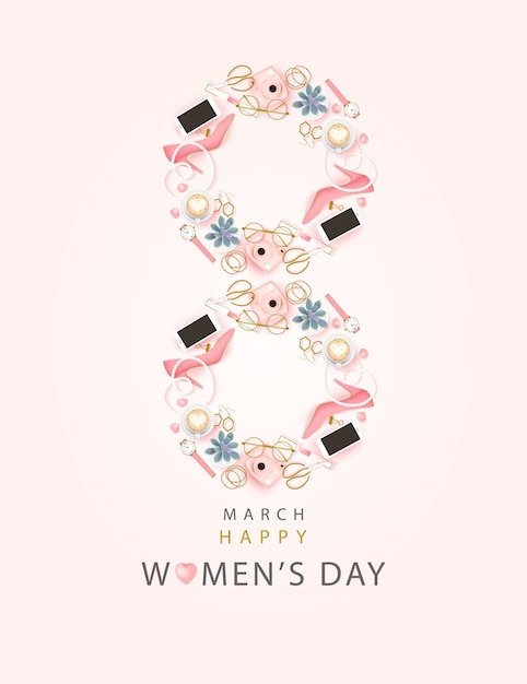 Happy International Women's Day background 