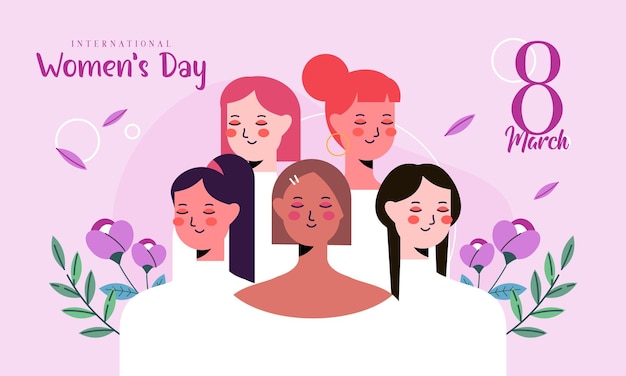 Vector happy international women's day illustration