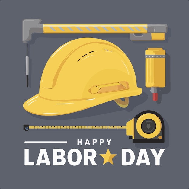 Vector happy labor day background vector illustion