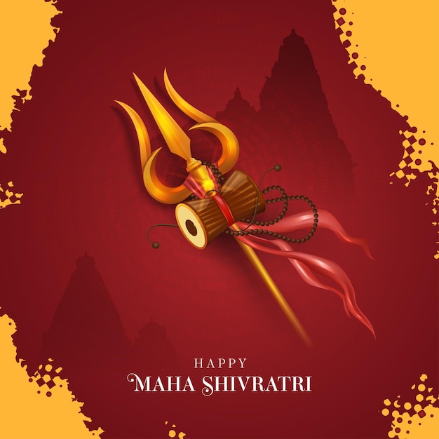 Happy Maha Shivratri Festival Vector Background Design Template