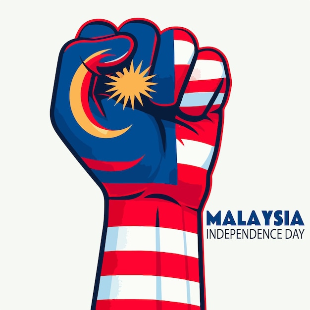 Vector happy malaysia independence day background vector illustration