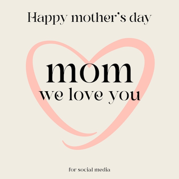 happy mothers day illustration design