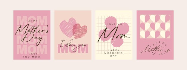 Vector happy mothers day illustration template design