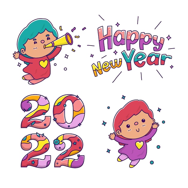 Happy new years illustration