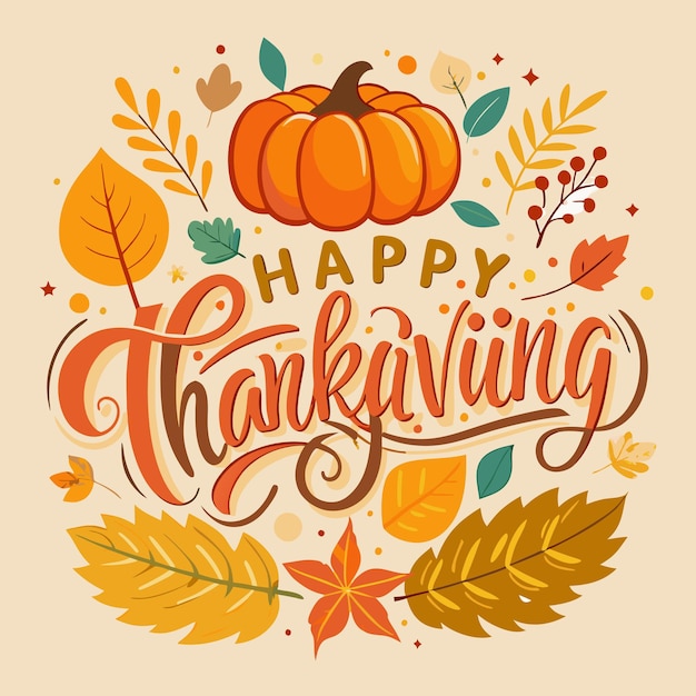 Vector happy thanksgiving day greeting card banner