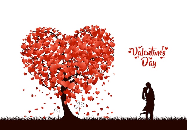 Happy Valentine's day heart tree love  background