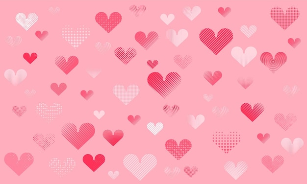 Happy Valentine's days of pink background vector design