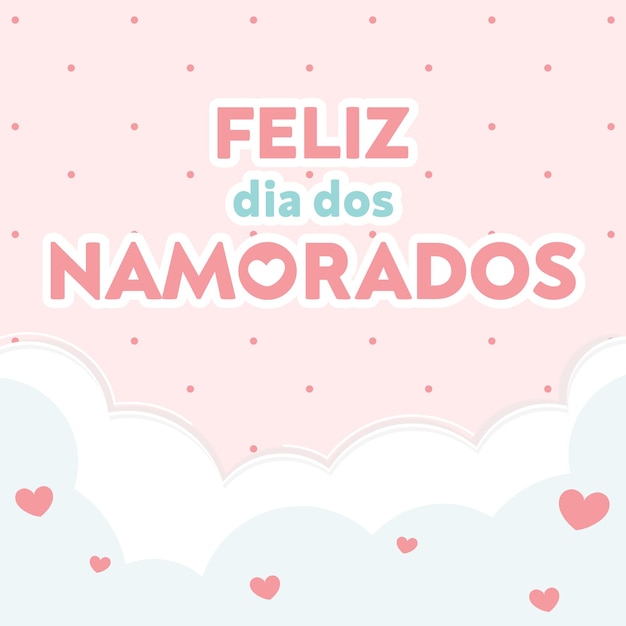 Happy valentines card Vector Brazil