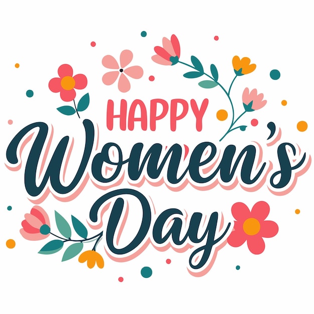 Vector happy women39s day celebration with floral design