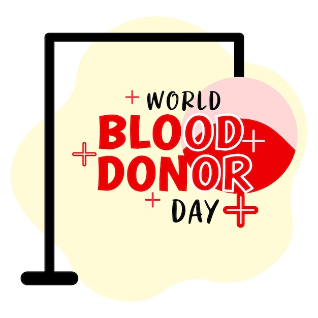 Happy World Blood Donor Day invitation tamplate design