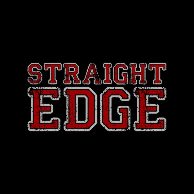 Hardcore music straight edge movement vector