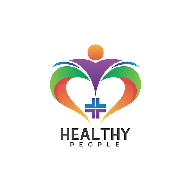 Health care logo design in vector