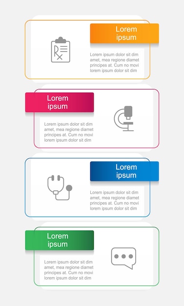 Vector health checkup at clinic infographic chart design template