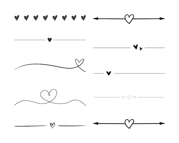 heart shape icon set vector set heart shape lovers on Valentines Day