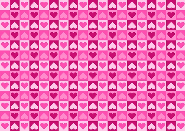 Heart shapes background. Heart Checkerboard Valentine Seamless Background. Pattern Fashion Textile. Vector eps.10. illustration for your design