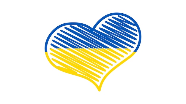 Heart in Ukrainian colors