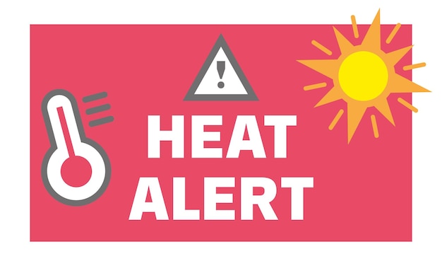 Vector heat alert banner