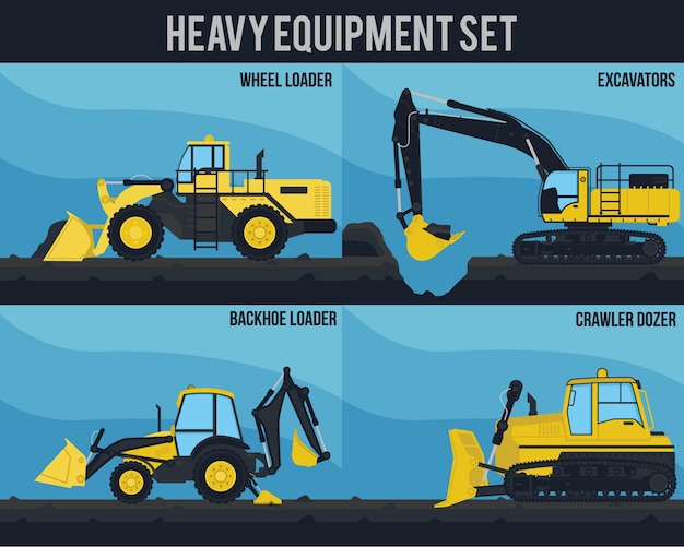 Vector heavy equipment set