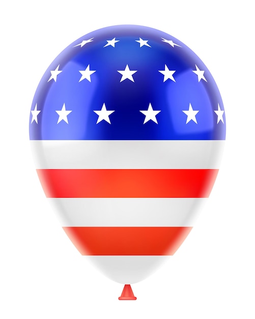 Helium balloon with the flag of America USA American symbol Independence Day 4th of July Uncle