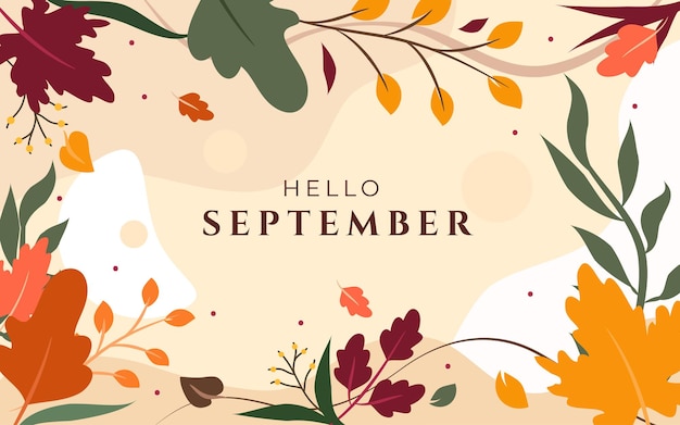 Vector hello september background