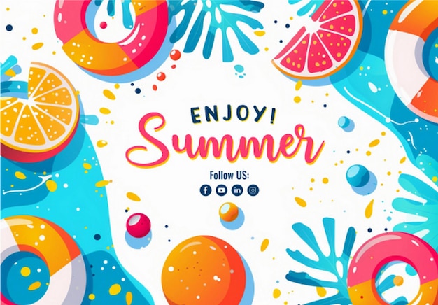 Vector hello summer background