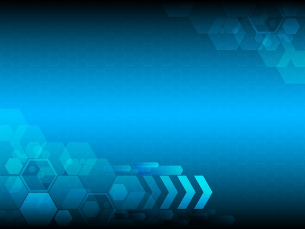 hexagon blue abstract technology background