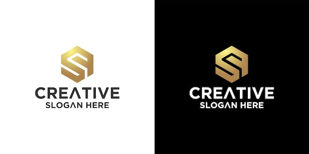 hexagon logo design inspiration premium