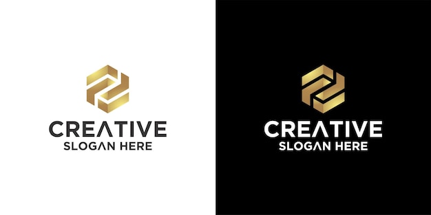 hexagon logo design inspiration premium