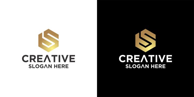 hexagon logo design inspiration premium