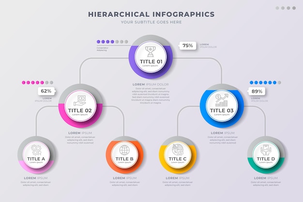 Hierarchical business infographics