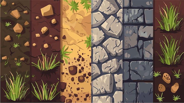 Vector highquality 2d game assets tilesets weapons and buildings
