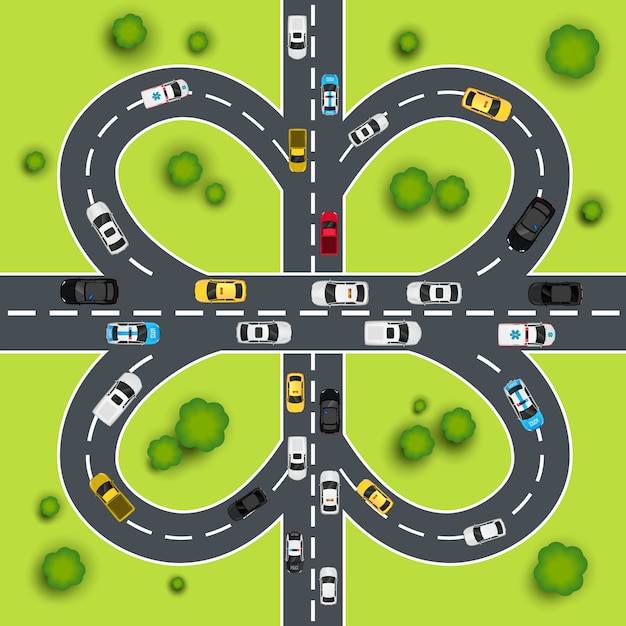 Highway traffic illustration