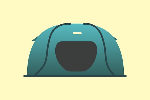 Hiking and trekking camp tent for rest Vector illustration in cartoon style