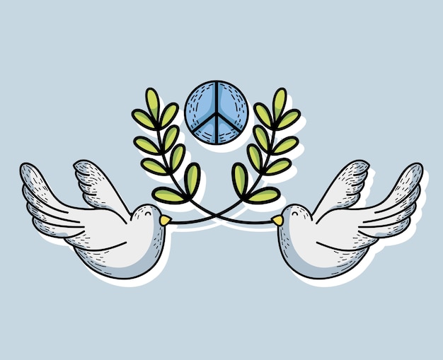 Hippie symbol to peace and love