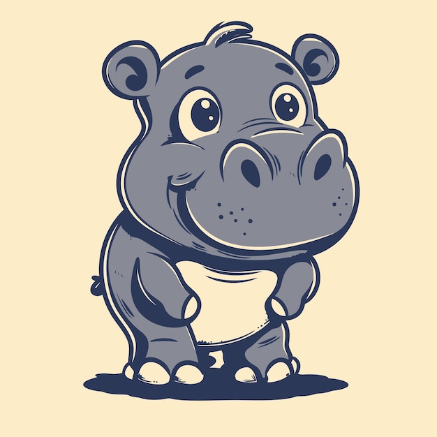 Vector hippo vector cute